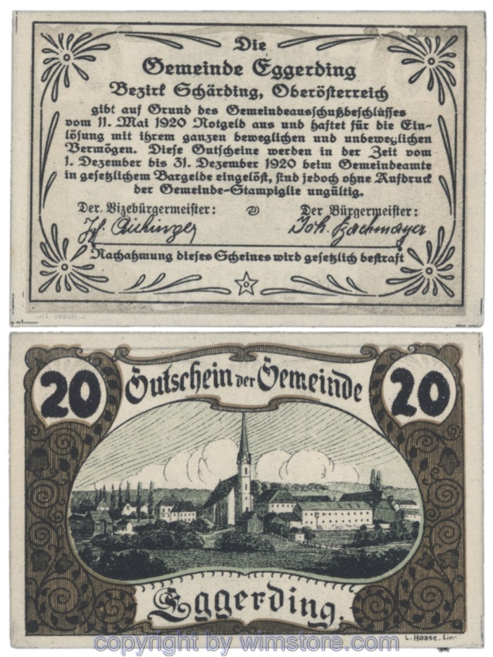 Eggerding, J166a, 20 Heller; 1
