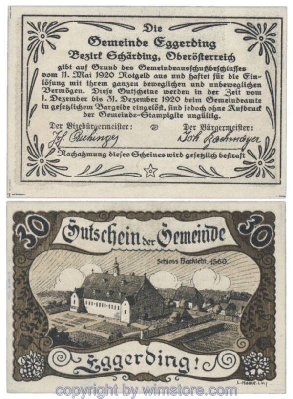 Eggerding, J166a, 30 Heller; 1