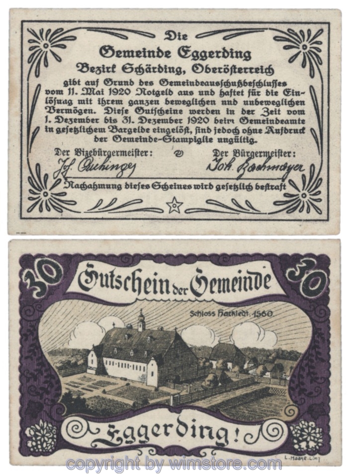 Eggerding, J166c, 30 Heller; 1-
