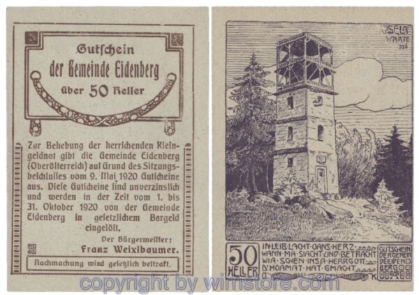Eidenberg, J168Ia, 50 Heller, Abart; 1