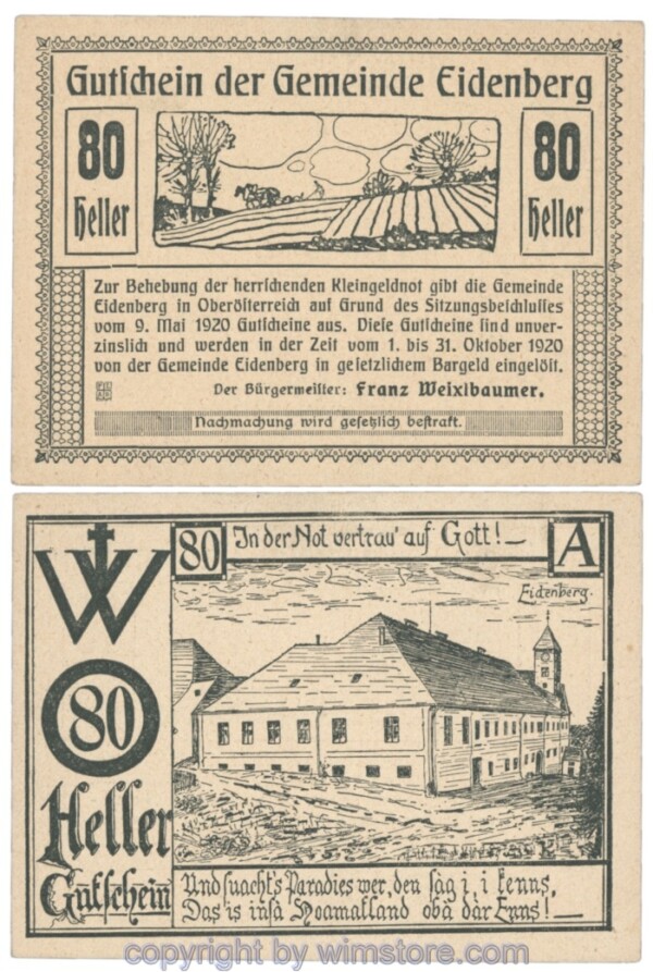 Eidenberg, J168Ia, 80 Heller; 1-