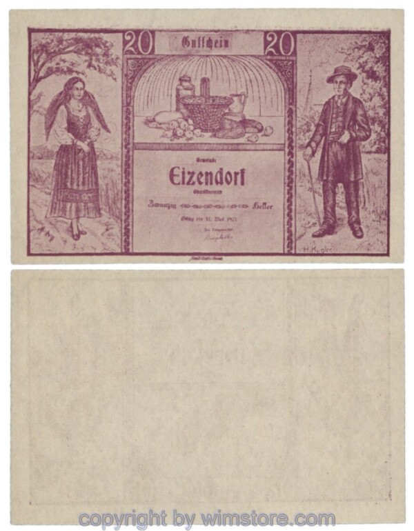 Eizendorf, J170b, 20 Heller; 1