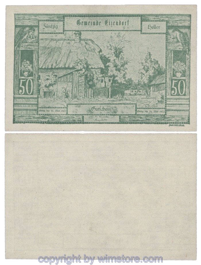 Eizendorf, J170bx, 50 Heller; 1