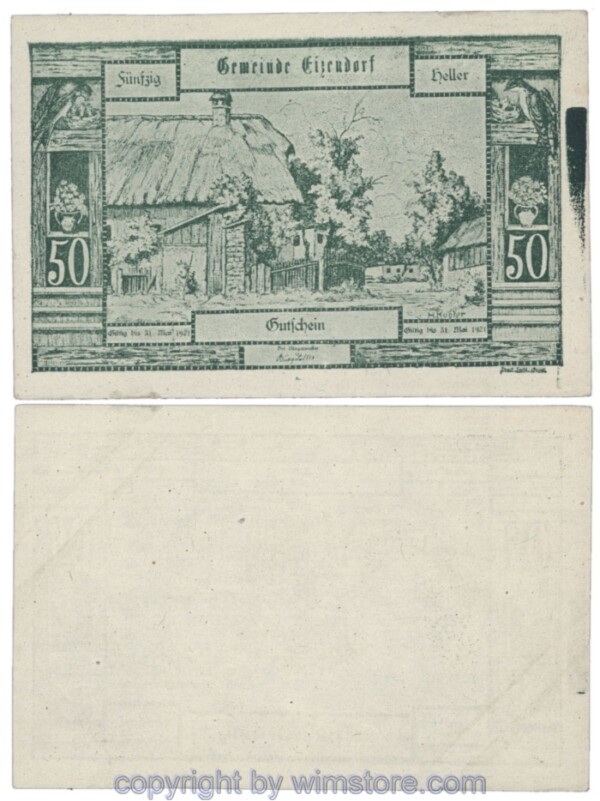 Eizendorf, J170bx, 50 Heller; 1