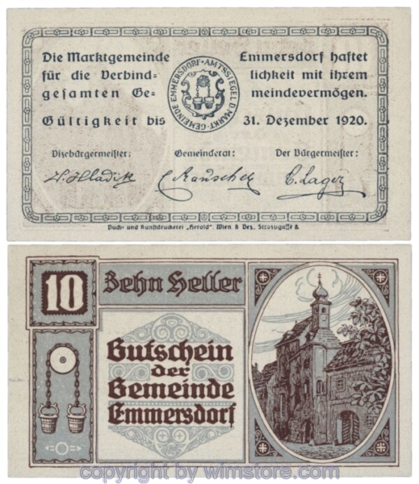 sn103615 Emmersdorf, J171a, 10 Heller; 1-