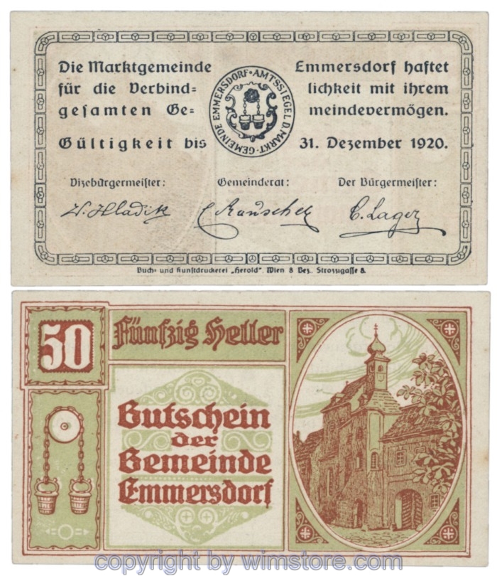 Emmersdorf, J171a, 50 Heller; 1