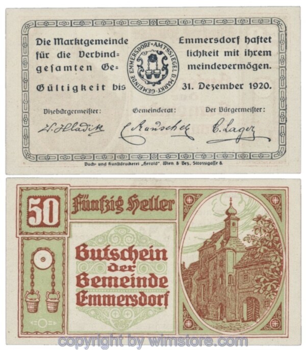 Emmersdorf, J171a, 50 Heller; 1-