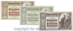 Emmersdorf, J171a, Serie  10, 20, 50 Heller; 1