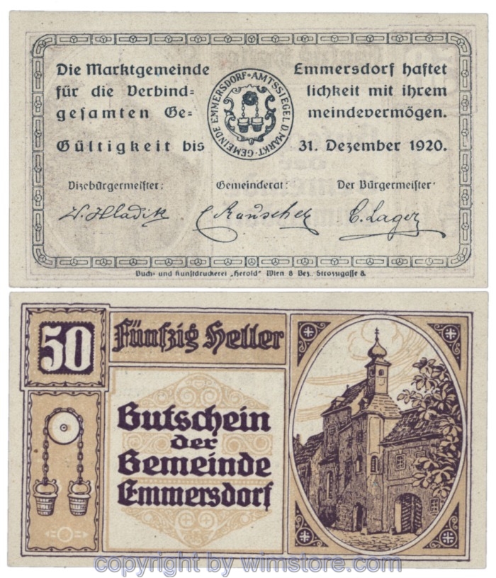 Emmersdorf, J171d, 50 Heller; 1