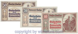 Emmersdorf, J171d, Serie 10, 20, 50 Heller; 1