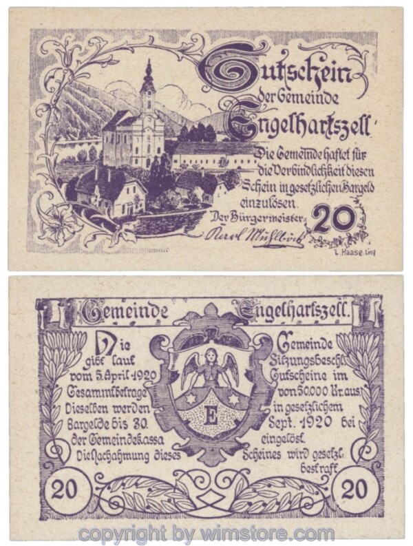 Engelhartszell, J172a, 20 Heller; 1