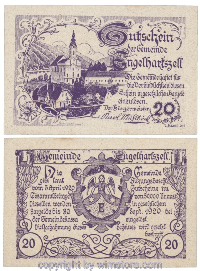 Engelhartszell, J172a, 20 Heller; 1-