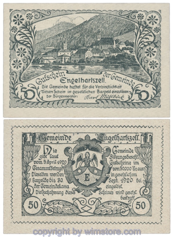 Engelhartszell, J172a, 50 Heller; 1-