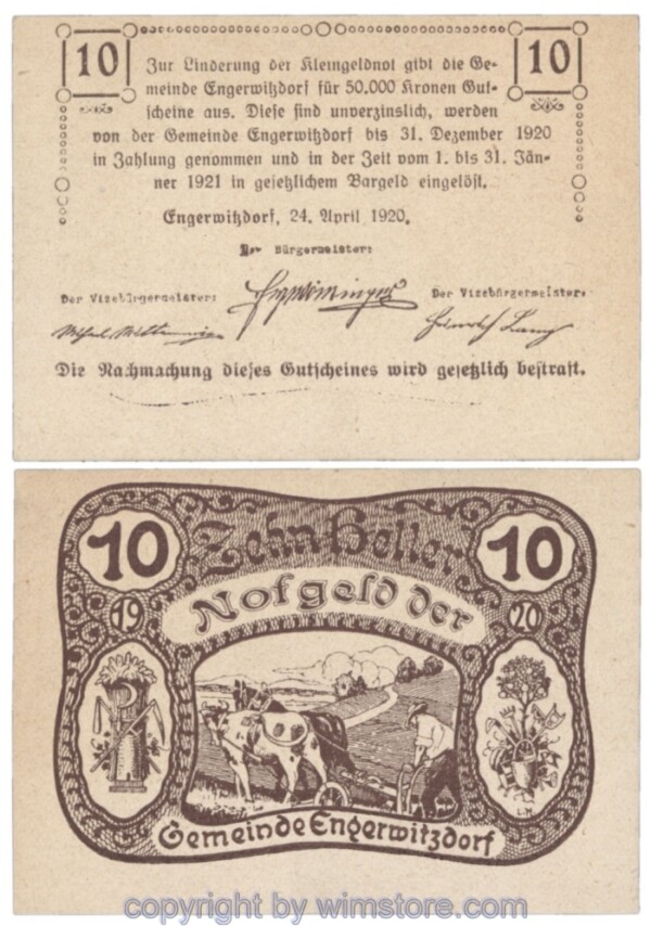 Engerwitzdorf, J173, 10 Heller, braun; 1-