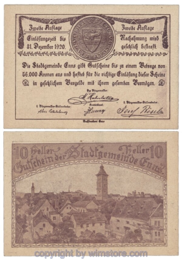 Enns, J174IIa, 10 Heller; 1-