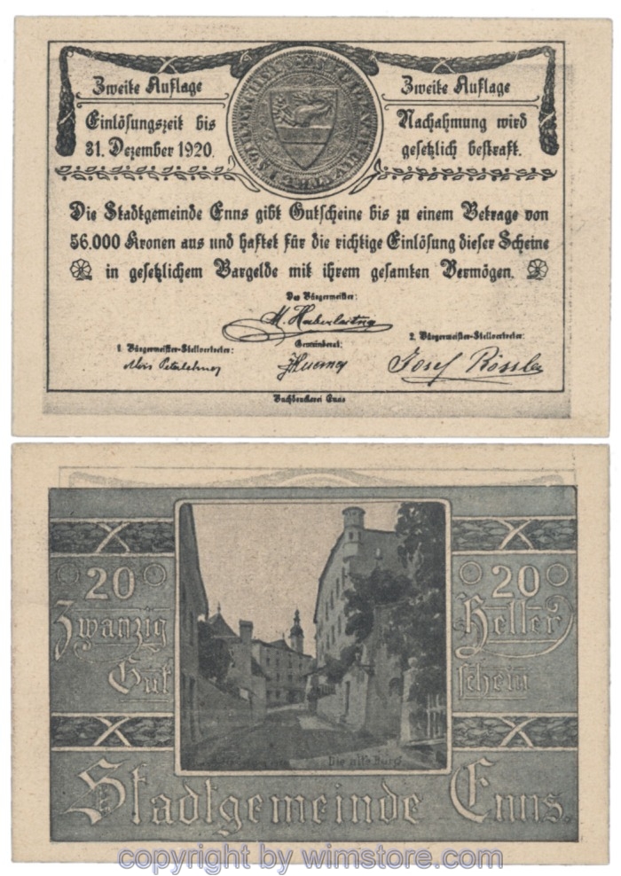 Enns, J174IIa, 20 Heller; 1