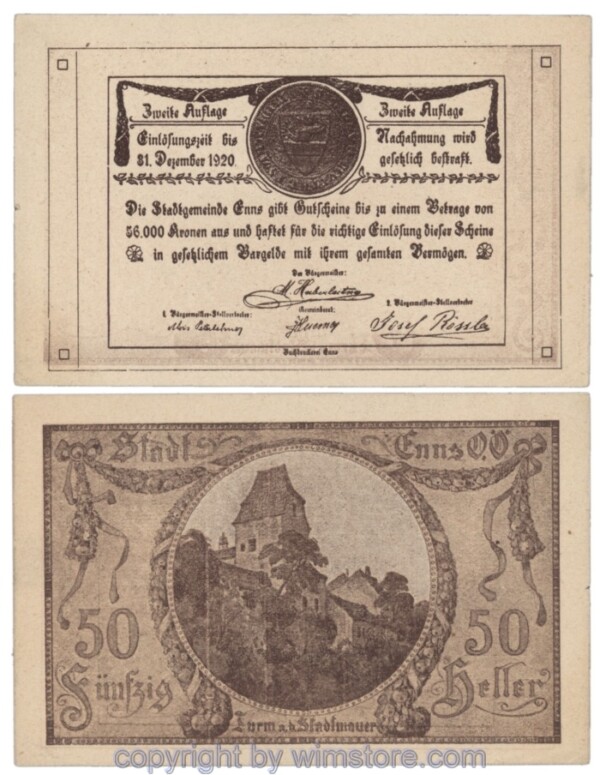 Enns, J174IIa, 50 Heller; 1-