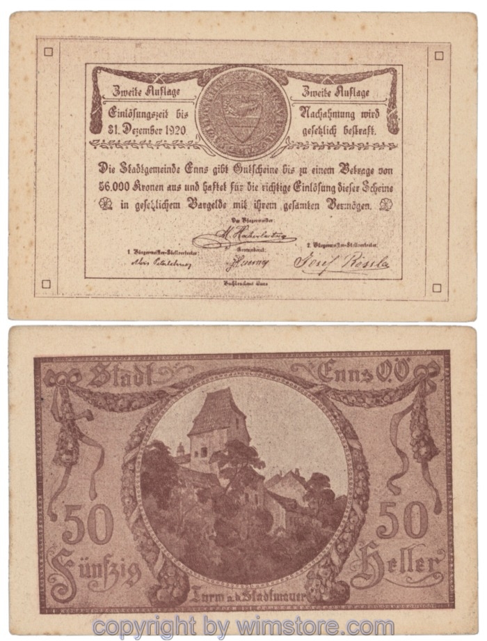 Enns, J174IIb, 50 Heller; 1-2