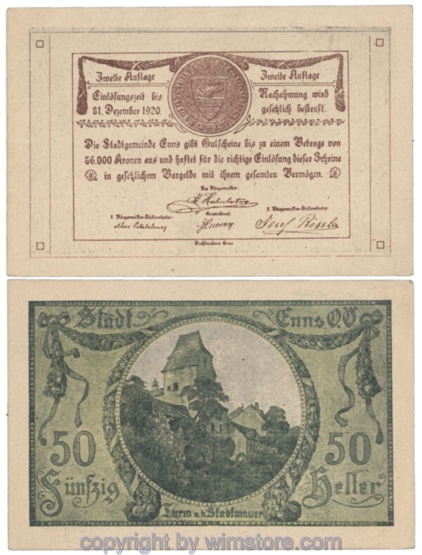 Enns, J174IId, 50 Heller; 1-