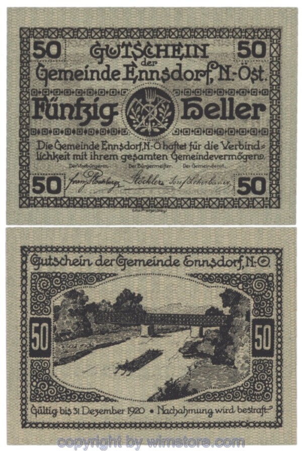 Ennsdorf, J00178a, 50 Heller; 1-