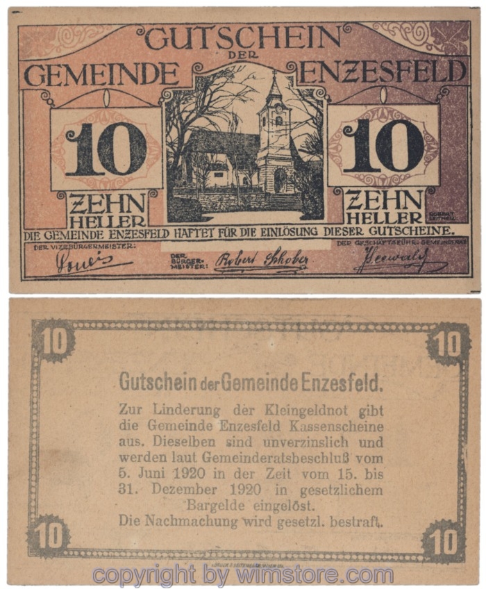 Enzesfeld, J00179g, 10 Heller; 1-