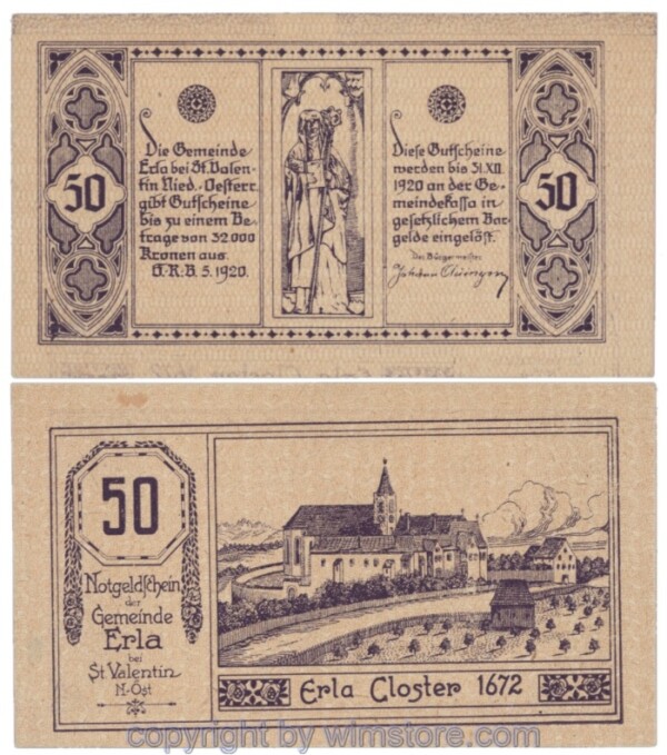 Erla, J00180b, 50 Heller; 1