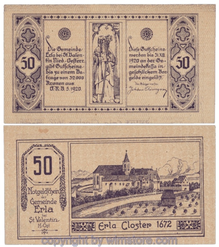 Erla, J00180b, 50 Heller; 1