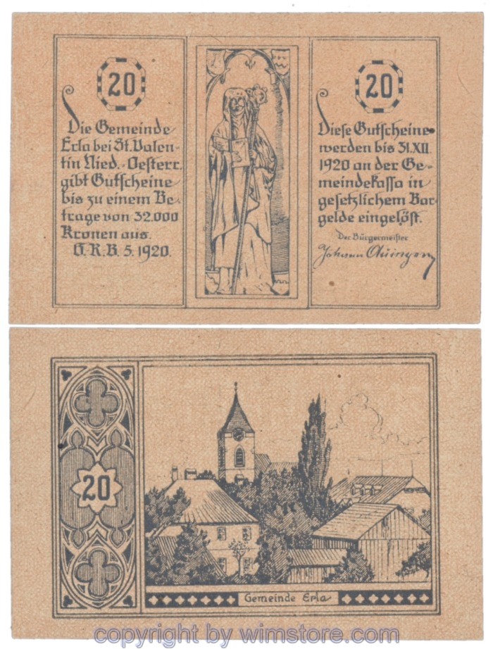 Erla, J00180c, 20 Heller; 1