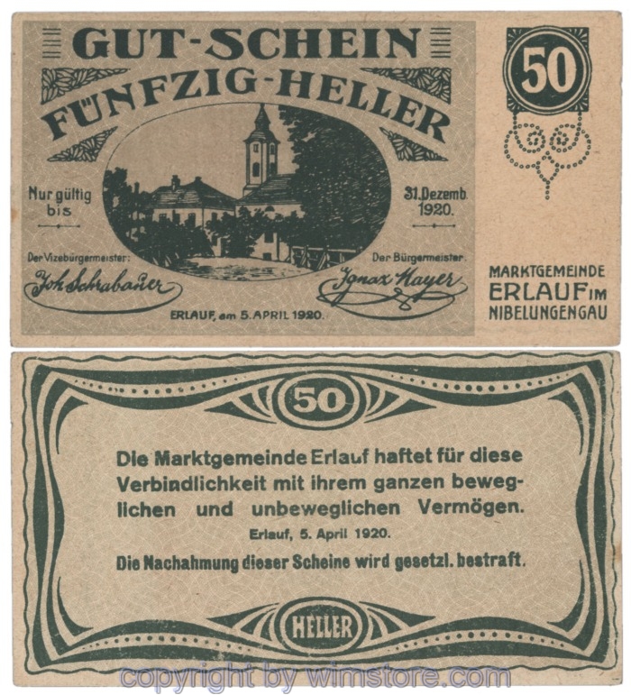 Erlauf, J00181a, 50 Heller; 1