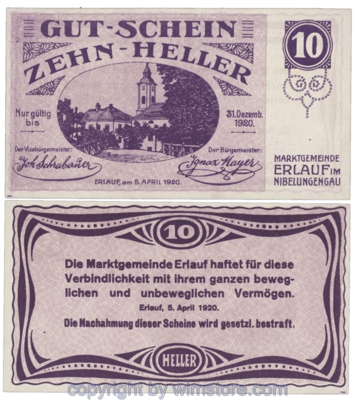Erlauf, J00181b, 10 Heller; 1