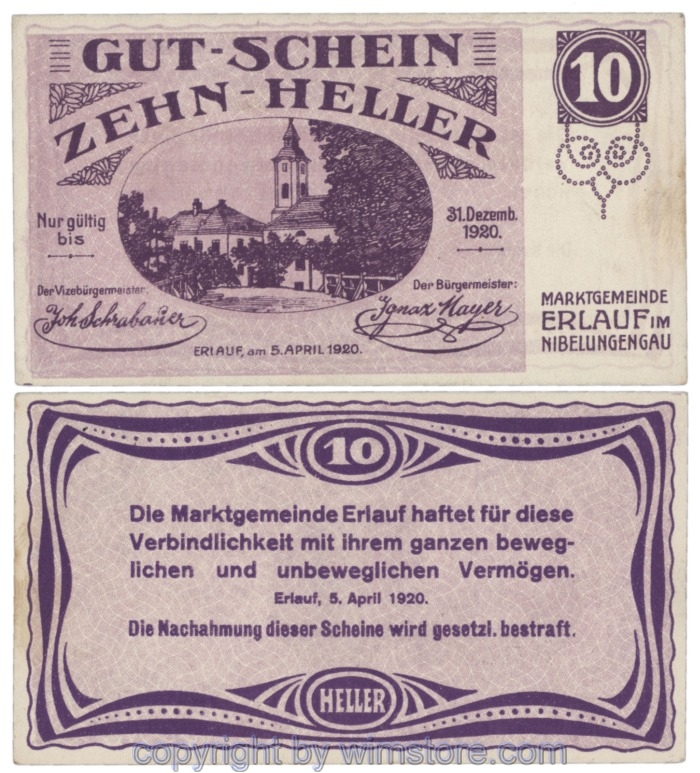 Erlauf, J00181b, 10 Heller; 1-