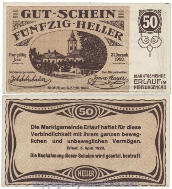 Erlauf, J00181b, 50 Heller; 1