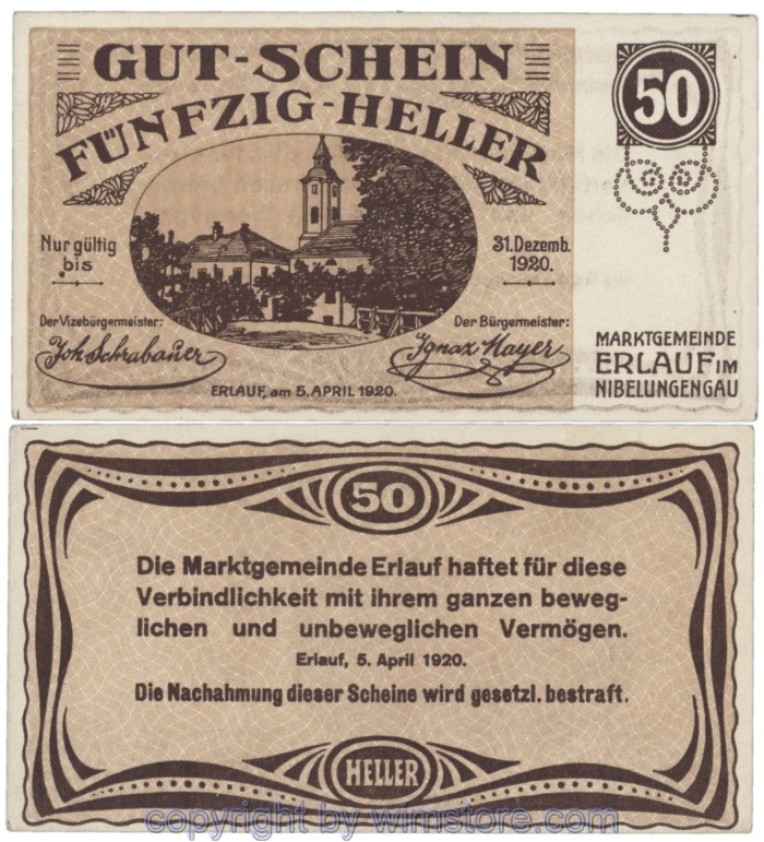 Erlauf, J00181b, 50 Heller; 1