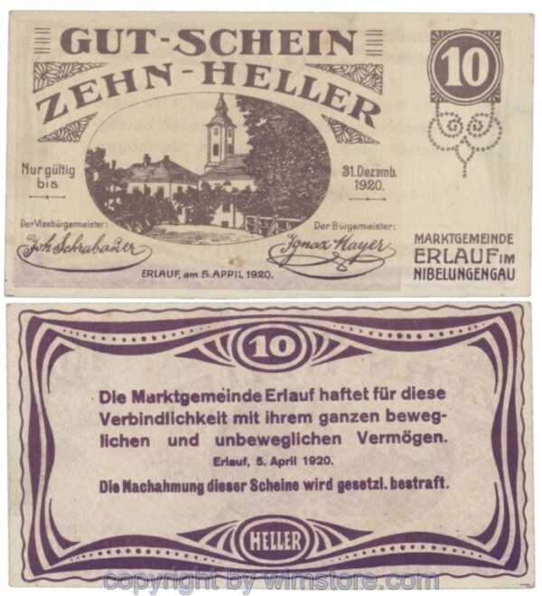 Erlauf, J00181bx, 10 Heller; 1