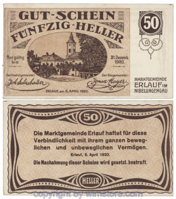 Erlauf, J00181bx, 50 Heller; 1