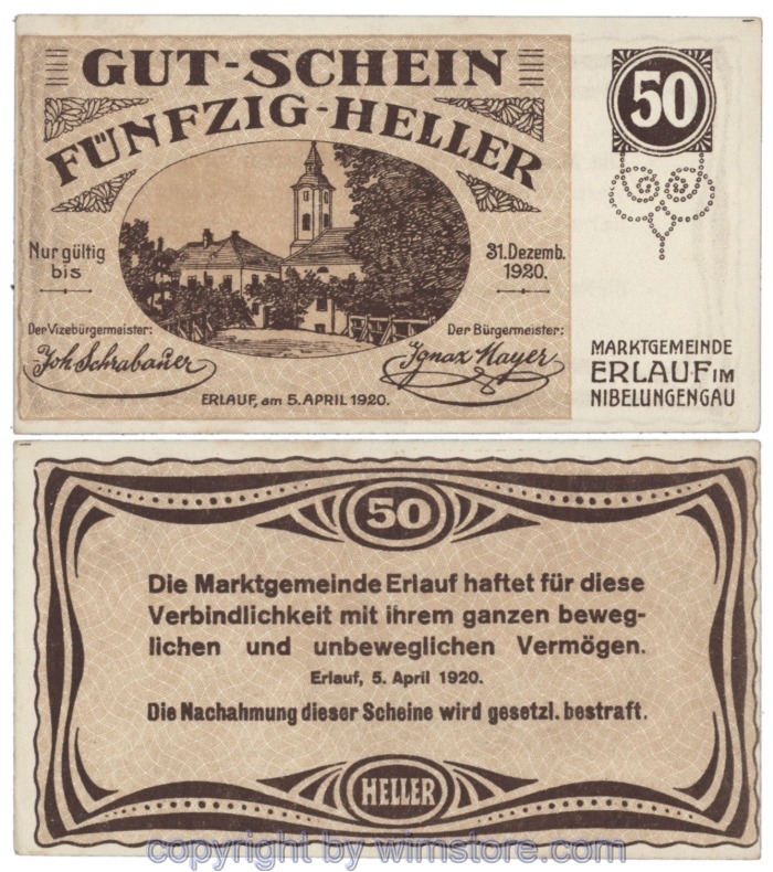 Erlauf, J00181bx, 50 Heller; 1