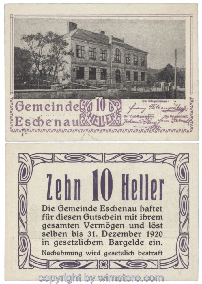 sn103805 Eschenau, J00186c, 10 Heller; 1