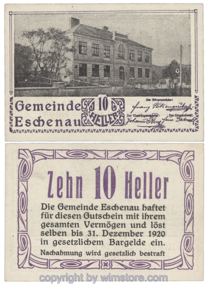 sn103806 Eschenau, J00186c, 10 Heller; 1-