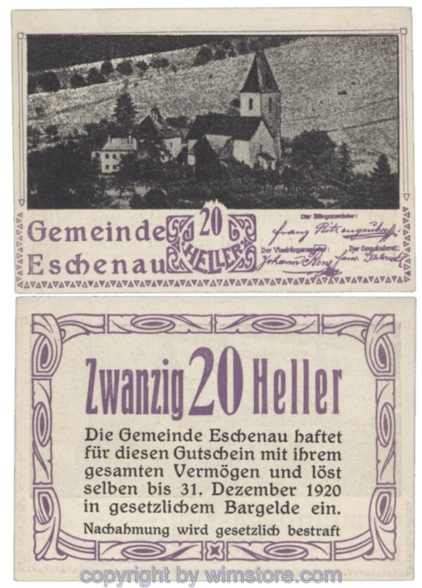 Eschenau, J00186c, 20 Heller; 1