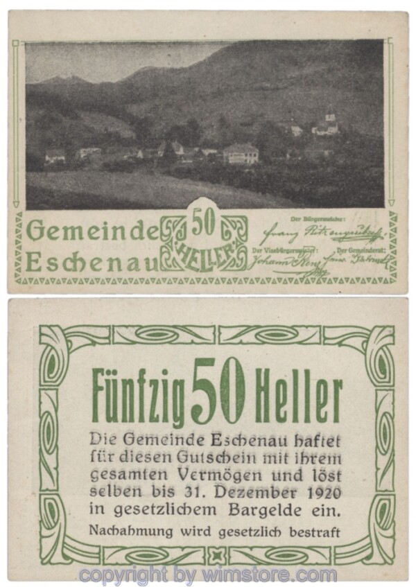 Eschenau, J00186c, 50 Heller; 1