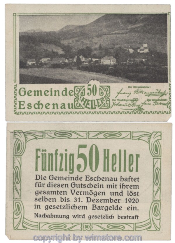 Eschenau, J00186c, 50 Heller; 1-