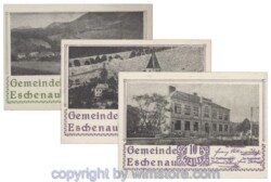 Eschenau, J00186c, Serie 10, 20, 50 Heller; 1-  teilweise fleckig