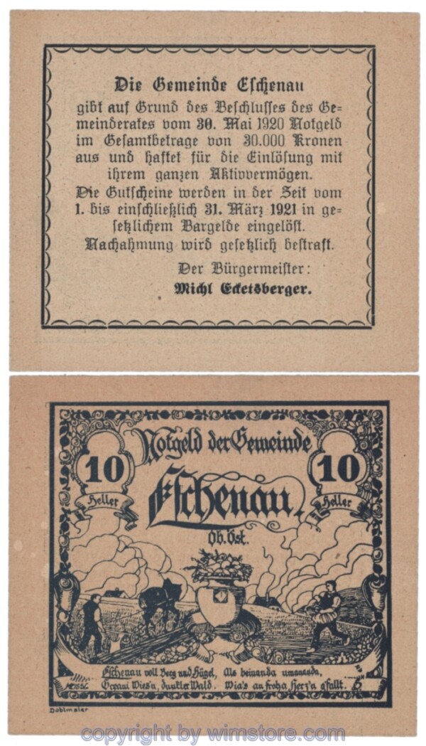 Eschenau, J00187a, 10 Heller; 1-