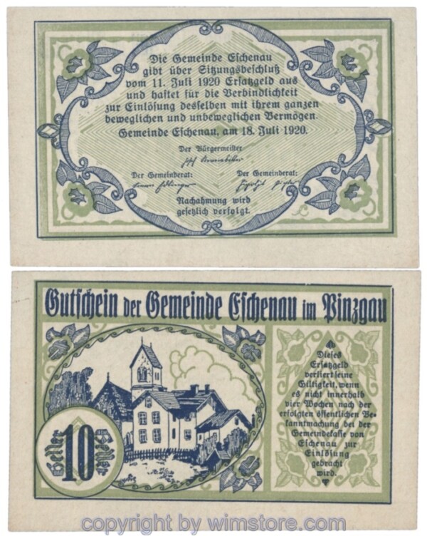 Eschenau i. Pinzgau, J00188a, 10 Heller; 1