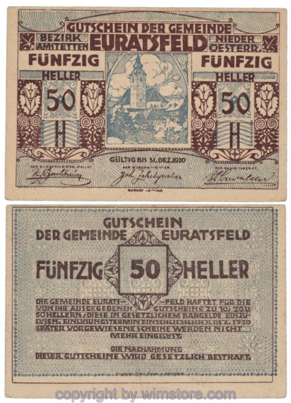 Euratsfeld, J00192ax, 50 Heller; 1-