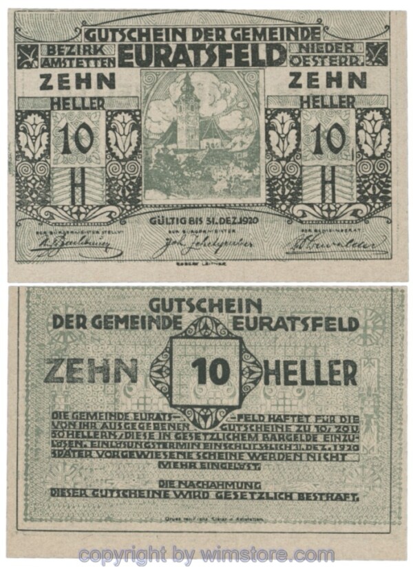 Euratsfeld, J00192bx, 10 Heller, Abart; 1