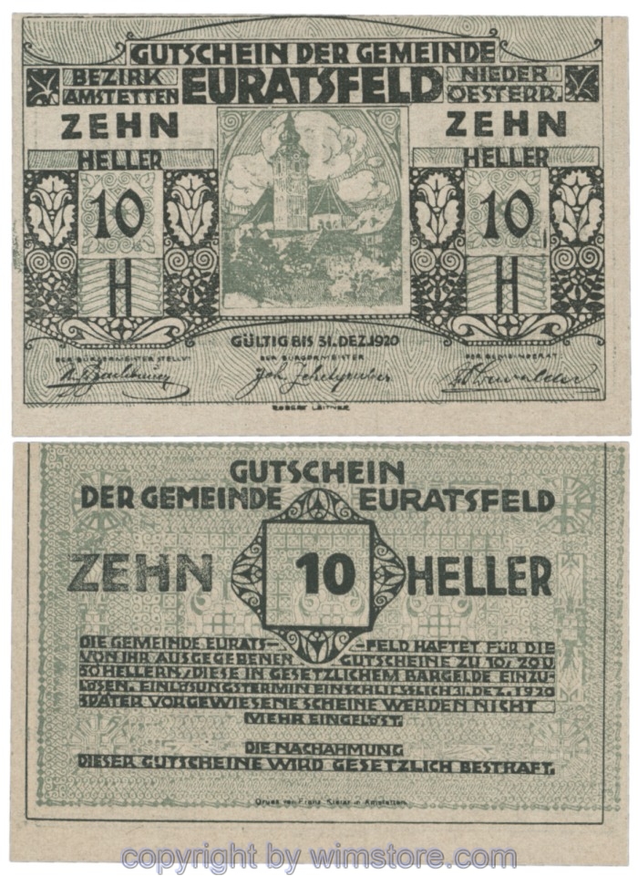 Euratsfeld, J00192bx, 10 Heller, Abart; 1
