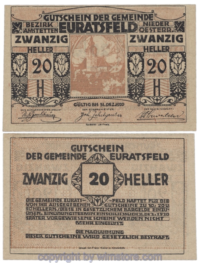 Euratsfeld, J00192b, 20 Heller; 1