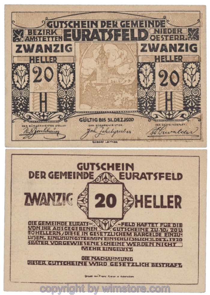 Euratsfeld, J00192c, 20 Heller; 1