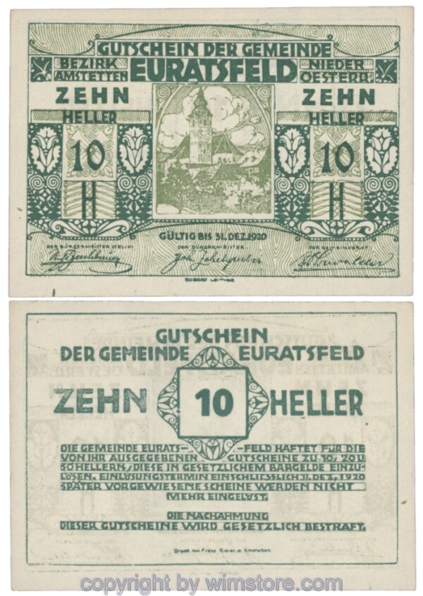 Euratsfeld, J00192d, 10 Heller; 1-2